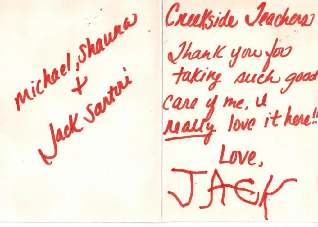 A note from Jack/Testimonials 
